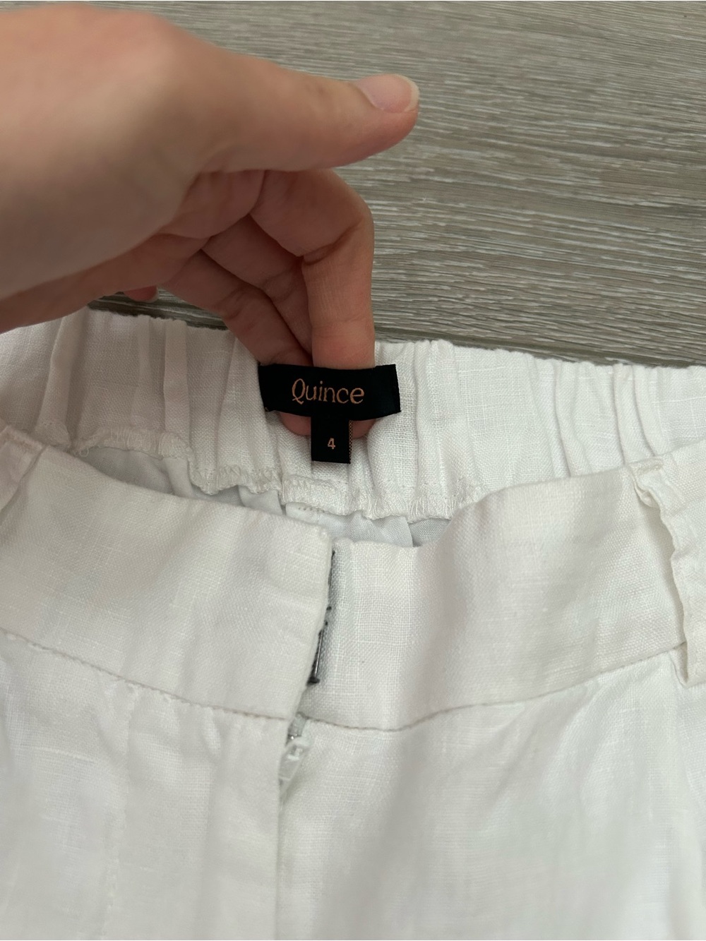 Quince White Linen Trousers for Women Size 4 - Picture 4 of 9